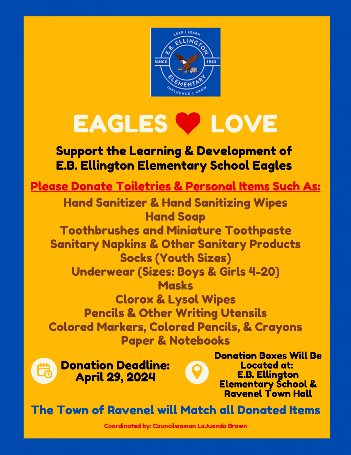 EBEES Supply Drive Flyer