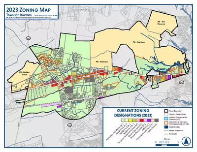 Ravenel 2023 Zoning Map